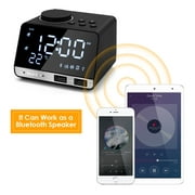 Newest Digital Alarm Clock, LED Mirror Electronic Clocks with 8 Optional Alarm SoundsUS plug