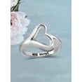thumbnail image 2 of JewelersClub 0.925 Sterling Silver Heart Friendship Ring for Women | Personalized Be Mine Heart Symbol Band, 2 of 5