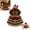 B, variant on DIY Dachshund Christmas Tree Crochet Kit, Handmade Ornament Set with Pearl Beads Bell Bow Yarn Hook, Beginner Friendly, Multicolor, 20x20 cm, Cloth