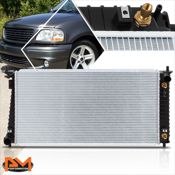 PM PERFORMOTOR Aluminum OE Style Radiator for 97-98 F150/F250/Expedition 4.2L/4.6L AT DPI-2141