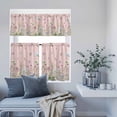 thumbnail image 6 of 3 Piece Kitchen Curtains and Valances Set Flower Pink Cafe Curtains 36 Inch Length Blue Pink Daisy Wildflower Floral Botanical Valance & Tier Curtain for Living Room Bedroom Window 54"x18"+27"x36"*2, 6 of 6
