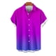 thumbnail image 4 of Camisas de Manga Corta de Botón para Hombre, Blusa de Moda Casual de Impresión de Gradiente de Cuello de Vuelta Hecha de 95% Poliéster 5% Spandex para el Verano, Camisas de Verano para Hombre, 4 of 4