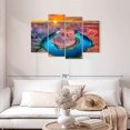 thumbnail image 2 of Elephant Stock Magic Horseshoe Bend Wall Art - Horizontal Multi Panel Canvas - Living Room Wall Decor - Nature Multi Panel - Orange And Turquoise Decor By Marco Carmassi - 43" x 27", 2 of 4