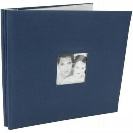 Mbi Fashion Fabric Post Bound Album W/Window 12"X12"-Blue