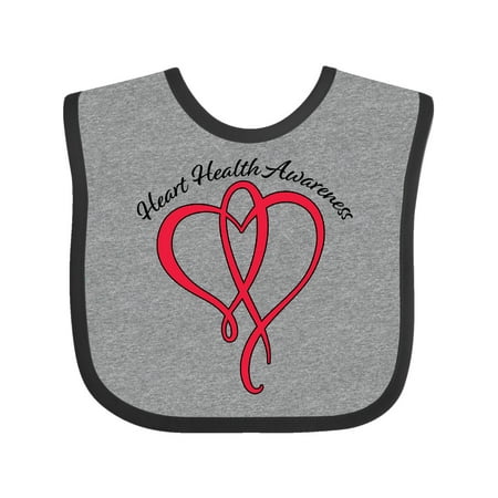 

Inktastic Heart Health Awareness Red Heart Ribbon Gift Baby Boy or Baby Girl Bib