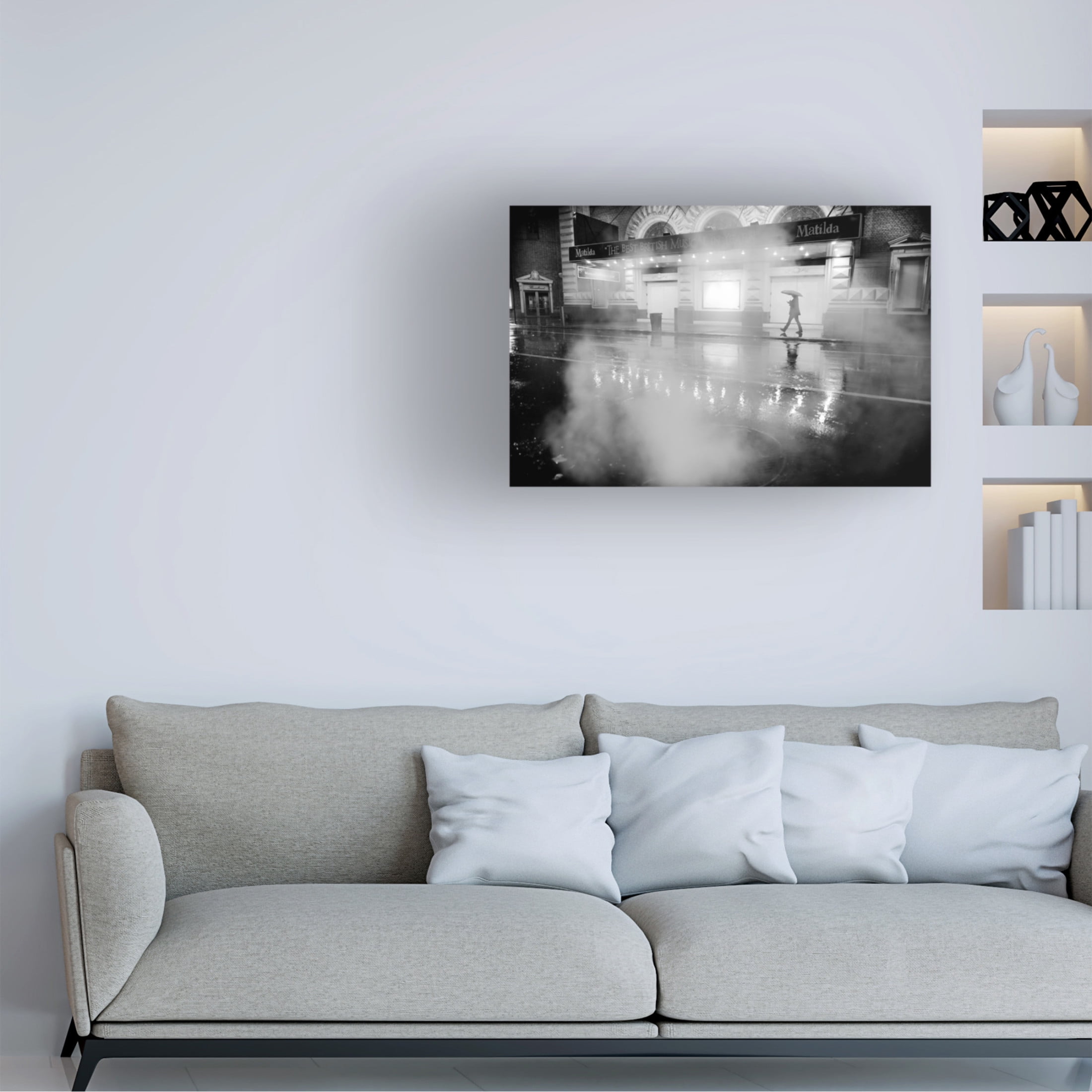 Canvas Wall Art - Martin Froyda 'Manhattan Streets , New York City' Wall Art for Living Room, Bedroom, or Office Décor by Trademark Fine Art - 19 x 12 Inches