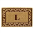 thumbnail image 1 of Nedia Home 02011N Tapis de Coco Résistant 22 x 36 Po. à Feuilles Persistantes Bord Monogramme N, 1 of 1