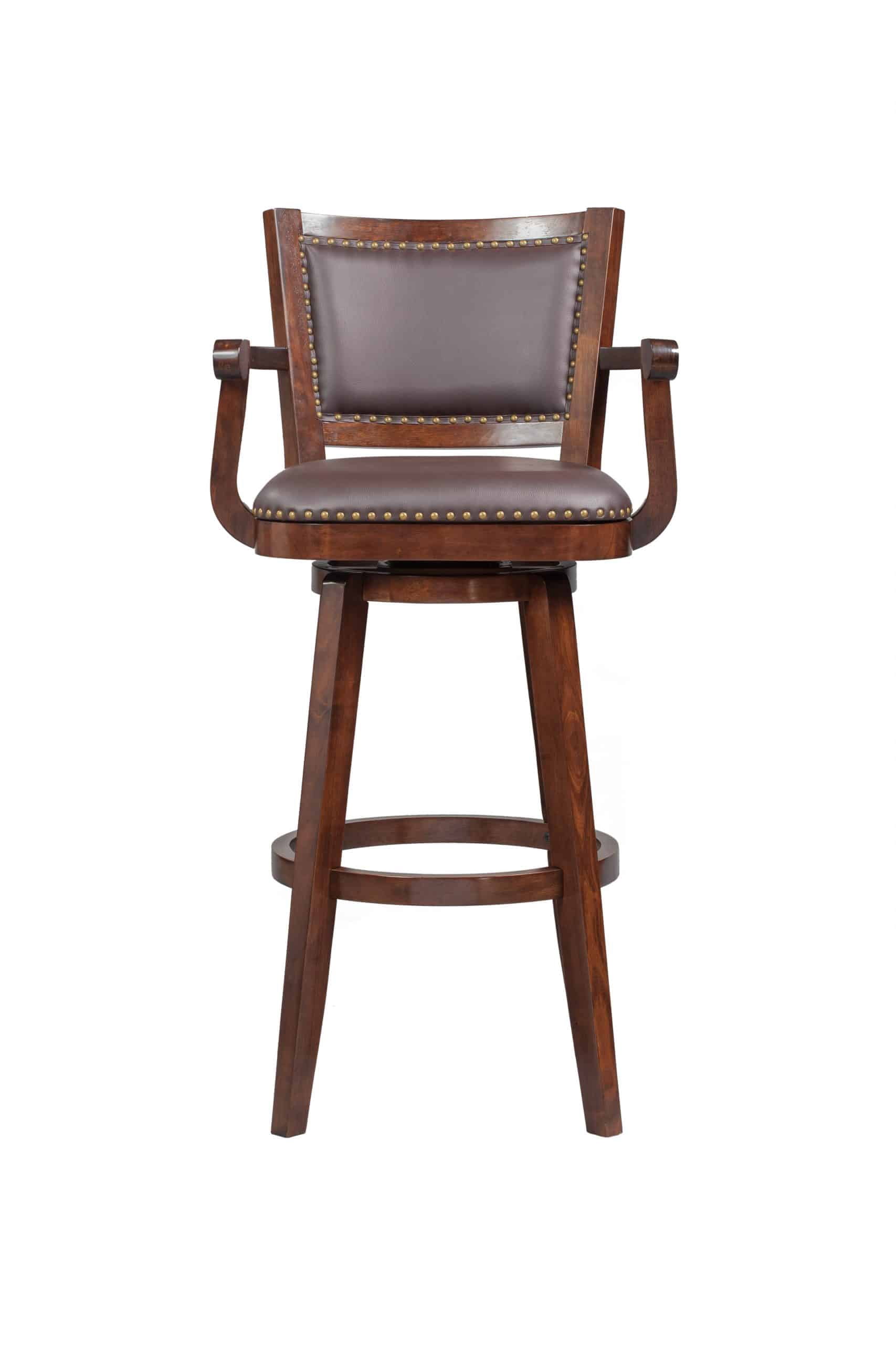 Broadmoor Extra Tall Swivel Bar Stool With Arms - Cappuccino