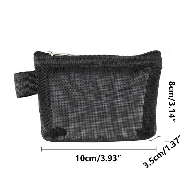 Wmhnj Monedero de malla de nailon de gran capacidad con clip de