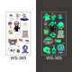 thumbnail image 4 of ZHAOCHENG 20 piezas de estilos que brillan en la fiesta de Halloween, tatuajes temporales luminosos de Halloween para niños, decoraciones de fiesta de cumpleaños, regalos de Halloween, rellenos de bol, 4 of 5