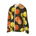 thumbnail image 2 of Pofeuu Orange Lemon Print Sun Protection Outdoor Lightweight Full Zip UV Cooling Hoodie Long Sleeve Summer Clothing for Outdoor Hiking-3X-Large, 2 of 5