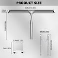 thumbnail image 2 of 10-Inch Shower Squeegee Set, Includes Door Hook and Adhesive Hook, Squeegee for Shower Doors, Mirror and Window (Silver), 2 of 7