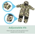 thumbnail image 6 of Cuddle Club One Piece Kids Rain Suit Waterproof Jacket Toddler Overalls, Camouflage 5T, 6 of 7