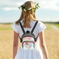 thumbnail image 4 of CRAFTHROU 1PC Rucksack Bag for Women Outdoor Traveling Pink PU Satchel with Sequins, 4 of 4