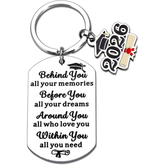 Class of 2026 Gifts - Senior 2026 Keychain, 2026 Graduation Gifts for Him Her, Inspirational Graduation Gift for College High School Middle School Students Men Women, Masters Degree Graduate Gift