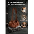 thumbnail image 4 of Noah & Paw Dog Sling Carrier for Small Medium Dogs & Puppies, Dog Carrier with Adjustable Padded Strap, Premium Leather, Insulated with Soft Breathable Fur, Double Safety Feature, Machine Washable, 4 of 5