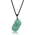 thumbnail image 1 of COAI Chinese Fengshui Pixiu Amulet Green Aventurine Stone Dragon Pendant Necklace, 1 of 5