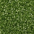thumbnail image 4 of Cylinder Seed Beads Silver Lined Round Hole Uniform Size Lime Green 2x1.5mm Hole: 0.8mm about 888pcs/10g, 4 of 4