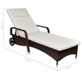 thumbnail image 3 of vidaXL Patio Lounge Chair Outdoor Sunlounger Sunbed with Cushion Poly Rattan, 3 of 8
