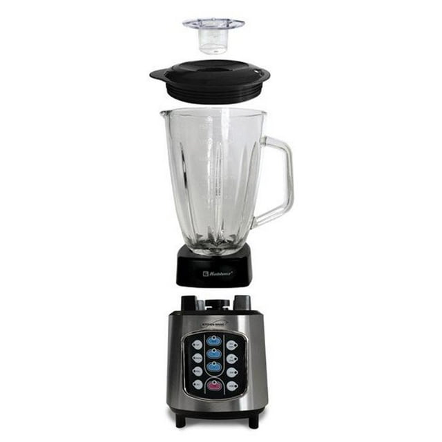 Koblenz RA53812 1.5-Liter Kitchen Magic Collection 10 Blending Programs Glass Jar Blender, Black & Silver