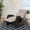 Beige, variant on Recliner Chair with Seat Cushion, Hand-Woven Wicker Garden Chair, Adjustable Backrest, Rattan Sun Lounger for Indoor Outdoor Use, Beige