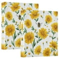 thumbnail image 2 of Daisies and Bees Pattern 3 Ring Hardcover Binders 1.5in Round Rings for Letter-Size Folder Paper Organizer Pockets for Office Student Recipe, 2 of 9