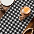 thumbnail image 4 of Table Runner - 36 Inch Long, Farmhouse Black Plaid Kitchen Dining Table Runner Dresser Scarves, Vintage Country Cock Checkered Farmhouse Decor for Coffee Tables Wedding Party Banquet, 4 of 8