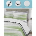 thumbnail image 4 of Quilts Twin-XL Size Bedding Set, Sage Green Gray Lightweight Quilted Comforter, Neutral Abstract White Ombre Texture Soft Reversible Bedspread Coverlet with Pillow Covers for All Season, 68" x 98", 4 of 7