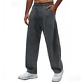 thumbnail image 6 of GUZOM Mens Lounge Pants Dark Gray Loose Fit Sweatpants 100% Polyester Soft Relaxed Fit with Drawstring Waist and Side Pockets,Size L, 6 of 9