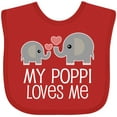 thumbnail image 3 of Inktastic My Poppi Grandpa Loves Me Boys or Girls Baby Bib, 3 of 4