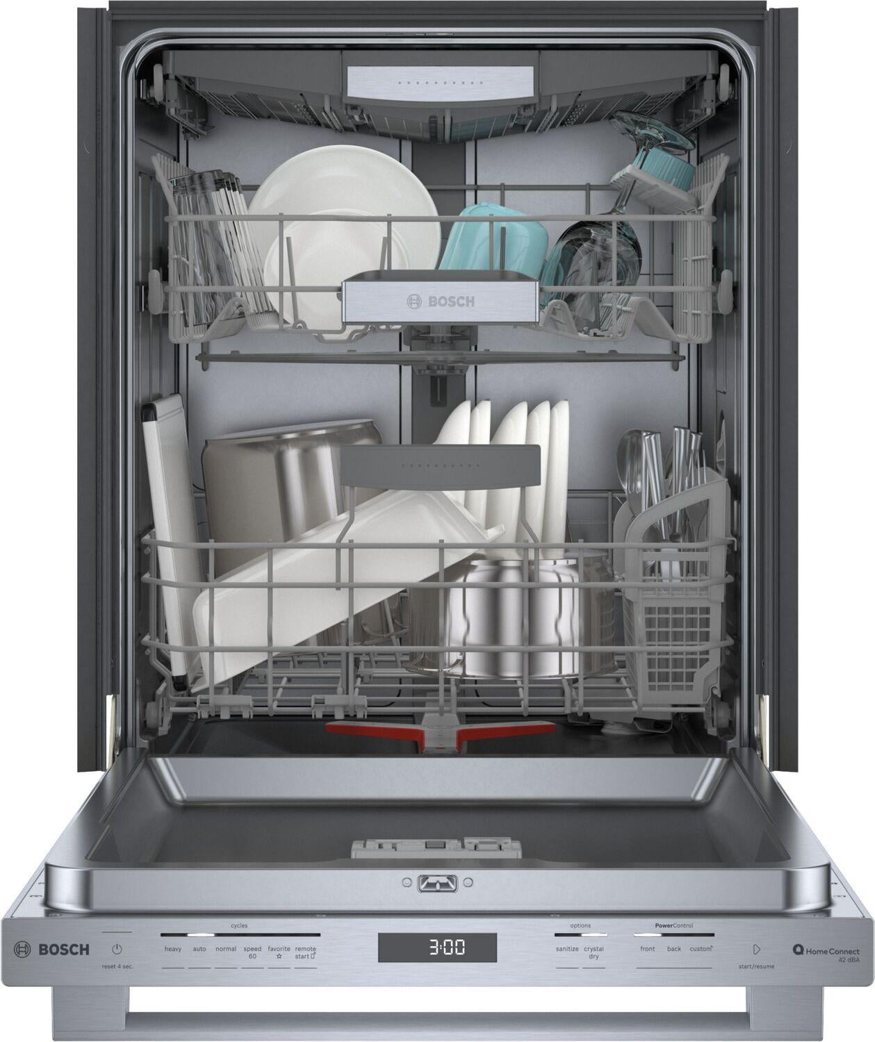 Bosch Shx78cm5n 800 Series 24" Wide 16 Place Setting Built-In Top Control Dishwasher -