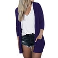 thumbnail image 4 of DTBPRQ Women's Cardigan Sweaters Lightweight Open Front Cardigans Solid Color 3/4 Sleeve Casual Soft Fall Knit Cardigan S-2XL, 4 of 6