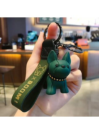  Dog Key Chain,MoreChioce Cute Bulldog Dog Key Ring