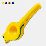 Metal Lemon Lime Squeezer 2 Layers Handheld Anti Rust Manual Fruit Citrus Press Juicer, Yellow Green