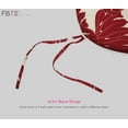 thumbnail image 5 of FBTS Prime Outdoor Seat Pads 18x19 Inch Set of 2 Patio Seat Cushions with Ties Square Red Leaves Chair Cushions, 5 of 7