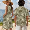 thumbnail image 2 of KUIFORTI Couple Matching Outfits Hawaii Palm Tree Womens Dresses Sleeveless Flowy Dress Button Down Shirt Men Short Sleeve Shirts Soft and Comfortable Quick-dry Gifts for Couples, 2 of 7