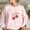 *Pink 03, variant on ClodeEU Women's Cute Cherry and Bow Print Round Neck Sweatshirt,Crewneck Long Sleeve Drop Shoulder Pullover Tops Pink 02,Womens Plus M