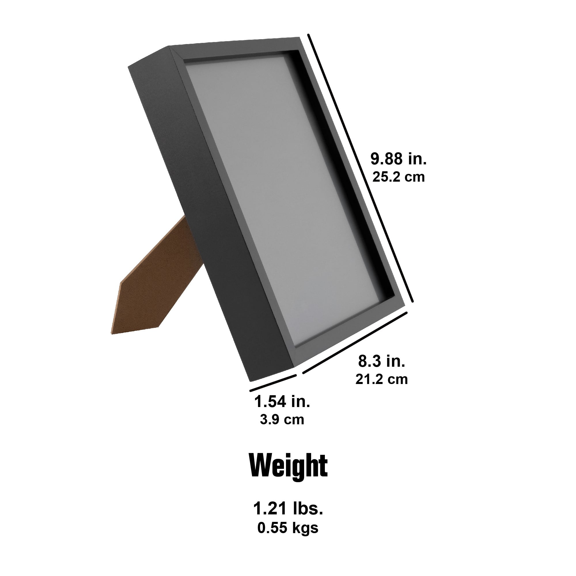 Pen+Gear Black Picture Frame Diversion Safe with Fire Resistant Waterproof Money Bag