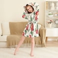 thumbnail image 3 of FORMRS Kids Bathrobe Unisex Hooded Robe Toddler Pajamas Sleepwear, Size 10-12T, Apples Flower Pattern, 3 of 7