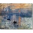 thumbnail image 1 of Ceramic Tile Mural-Claude Monet Waterfront Painting 113. 30" w x 24" h using (20) 6 x 6 ceramic tiles, 1 of 3