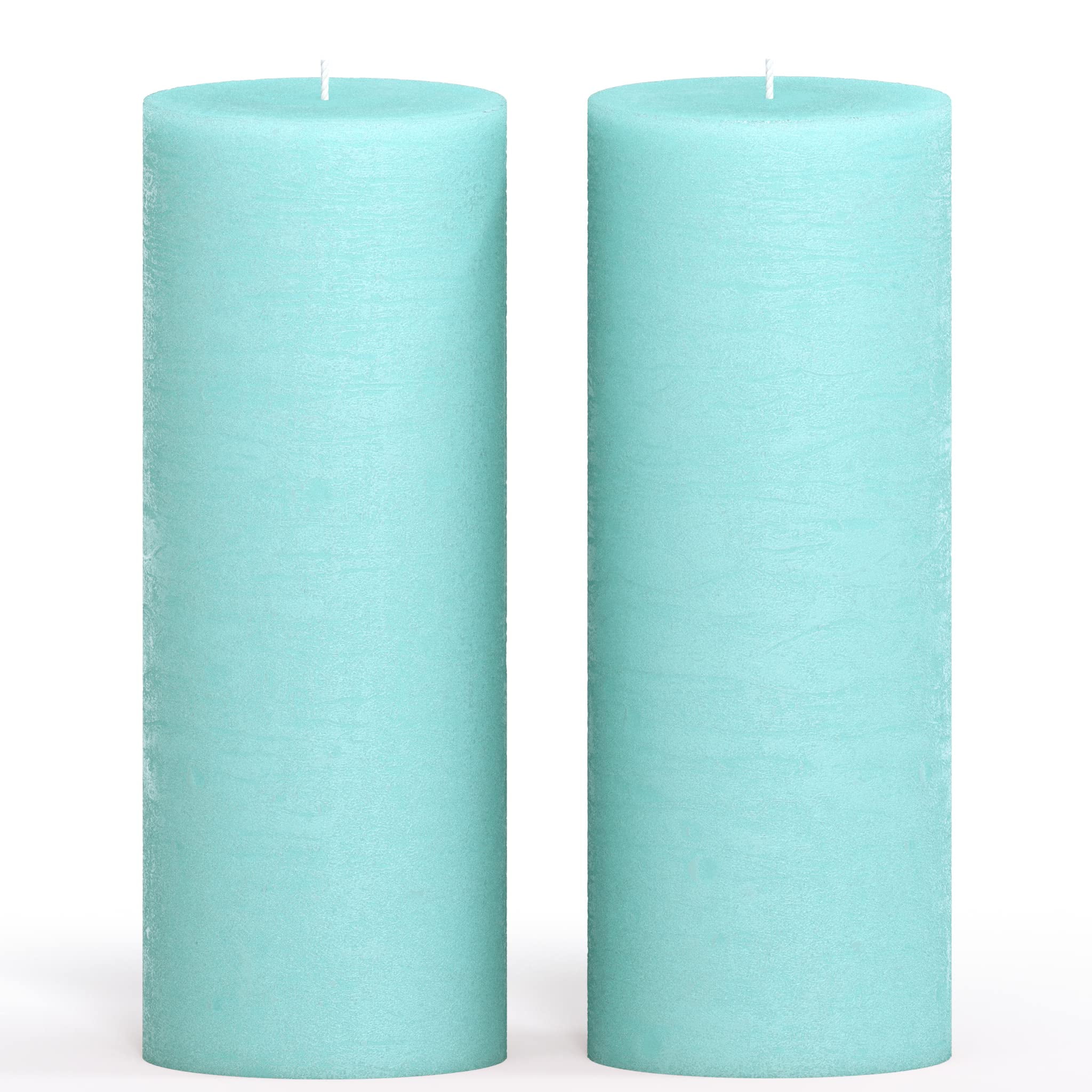 CANDWAX 3x8 Pillar Candle Set of 2 Decorative Rustic Candles