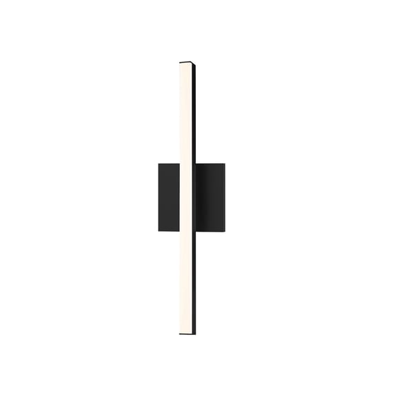 Sonneman Lighting  Stix 18-inch LED Satin Black Bath Bar, Frosted Shade