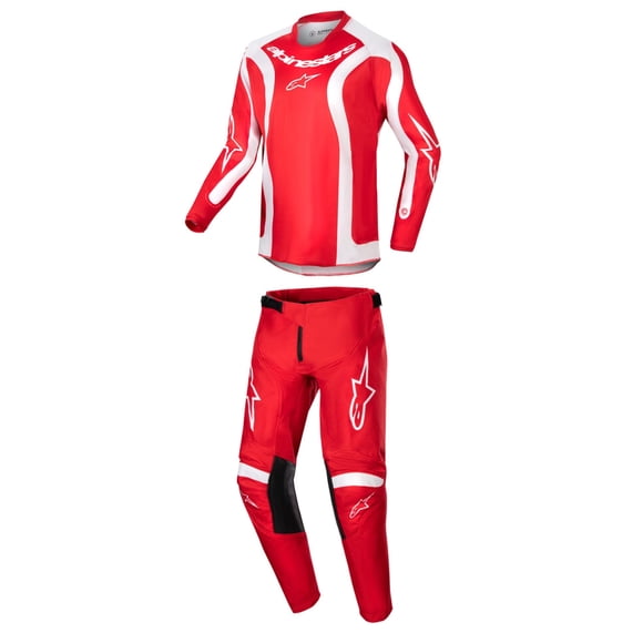Set Moto Gear Alpinestars Racer Lurv Mars Rojo/Blanco Juvenil