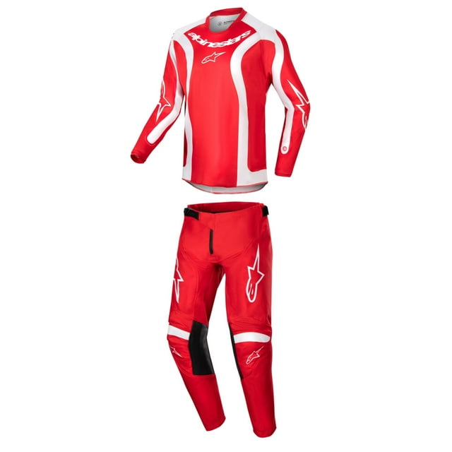 Set Moto Gear Alpinestars Racer Lurv Mars Rojo/Blanco Juvenil