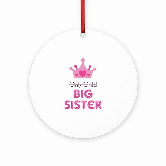 CafePress - Big Sister -  Round Wood Ornament 4"