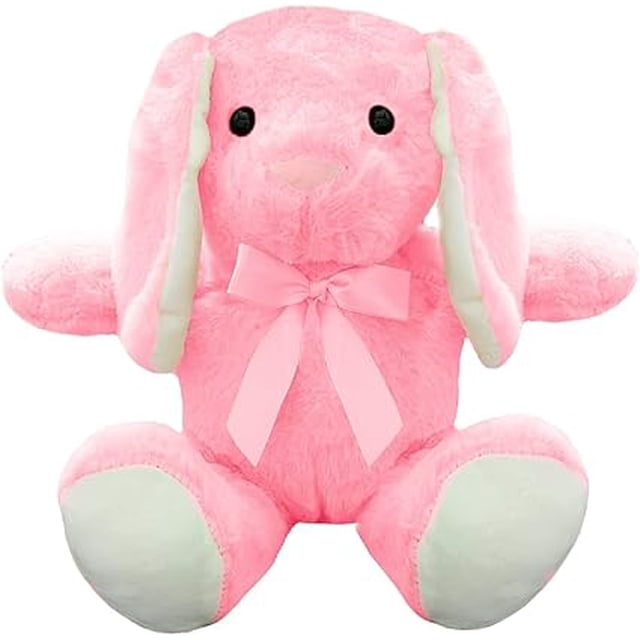 PELUCHERIA| Conejo de Peluche Everbear. Peluche de Conejo Animales de Peluche Suave, Esponjoso y Resistente. Tam: 23 cm. Elaborado en poliéster. (Pink)