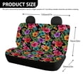 thumbnail image 3 of Uourmeti Tropical Hibiscus Floral Car Seat Covers with SUV Van, Non-Slip Stretch Car Back Seat Covers(2 Pack), 3 of 5