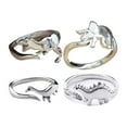 thumbnail image 3 of Paquete de 5 Anillos de metal Strade Fareast Limited surtidos con diseños de animales, 3 of 8