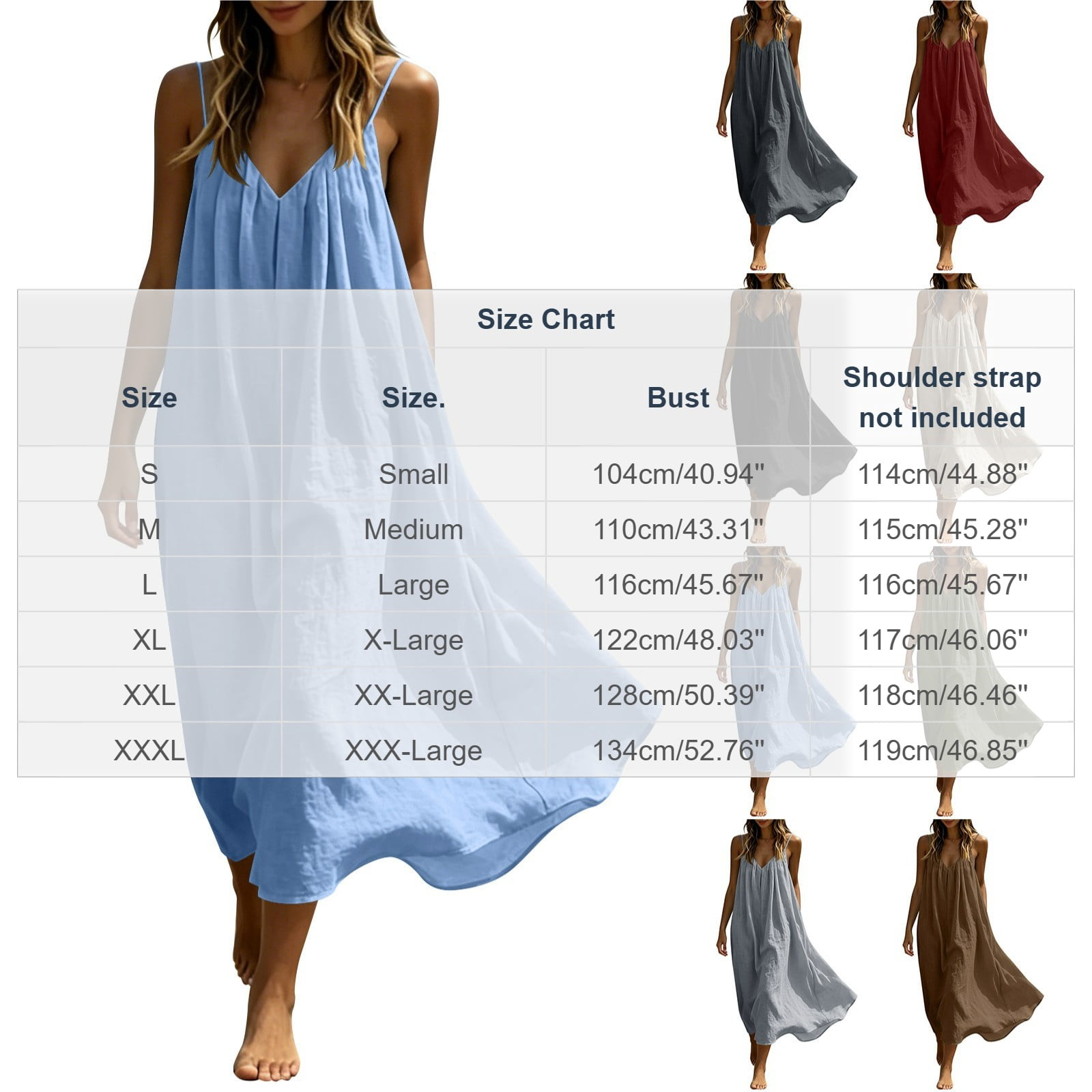 XiYing Summer Dress, Women Casual V-Neck Maxi Dress Summer