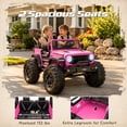 thumbnail image 4 of iYofe Jeep Wrangler Rubicon 24V 2 Seater Truck, Powered Ride on Car Toy with Remote Control&Bluetooth, 4 Wheeler for Kids Toddoler Ages 3-8, Pink, 4 of 10